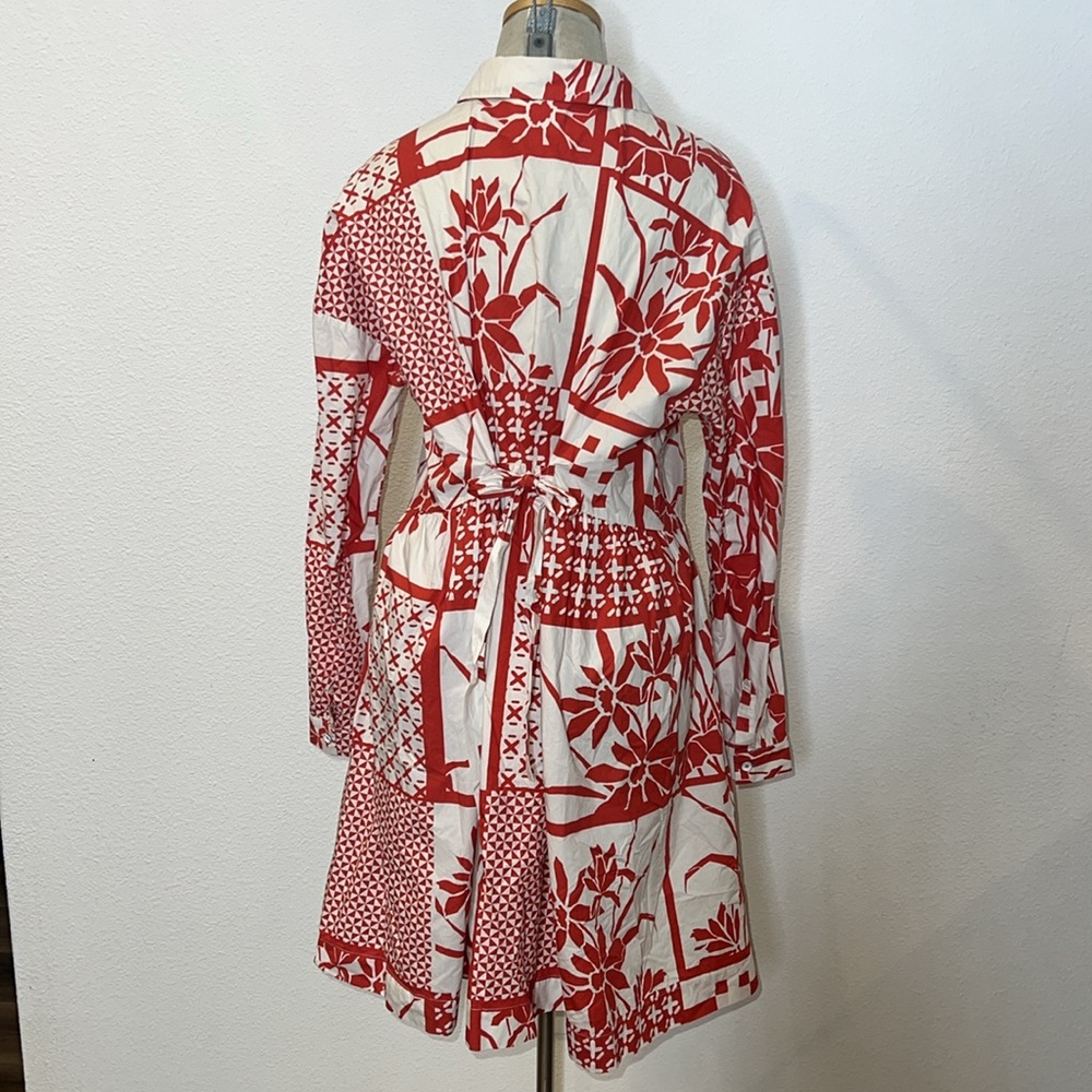 Maeve Anthropologie Printed Cotton Back Tie Dress - Picture 2 of 4